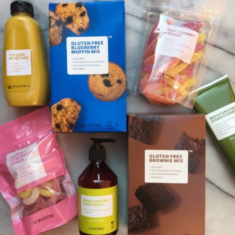 Assorted gluten-free products from Brandless