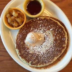 Pancakes with apple butter from Bounty Kitchen