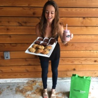 Jackie eating cookies from Seattle Cookie Counter cc: AmazonFresh