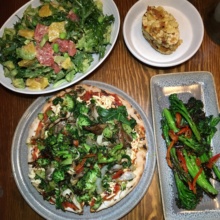 Gluten-free vegan dinner spread from Plum Bistro