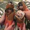 Four ice creams from Frankie and Jo's