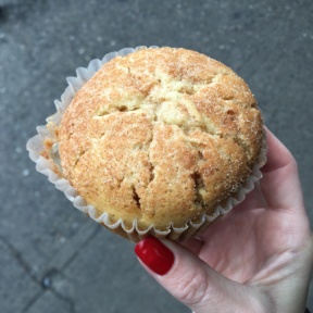 Gluten-free cinna-swirl muffin from Cinnamon Works