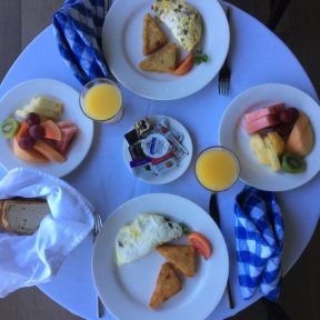 Gluten-free breakfast spread from Sandals Royal Caribbean