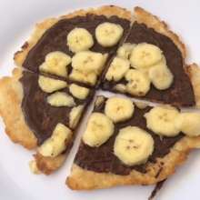 Gluten-free chocolate banana pizza from Bella Napoli Pizzeria