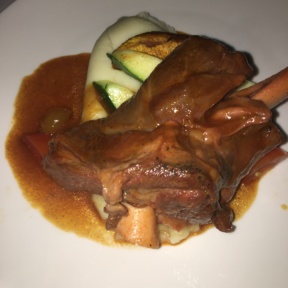 Braised lamb shank from Le Jardinier