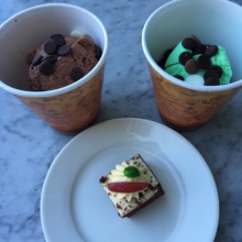 Gluten-free ice cream and cake from Cafe de Paris