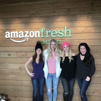 Jackie and friends at AmazonFresh Pickup in Seattle