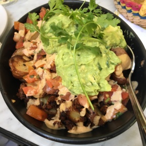 Gluten-free guacamole with potatoes from Gracias Madre