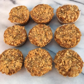 Nine Cinnamon Streusel Muffins