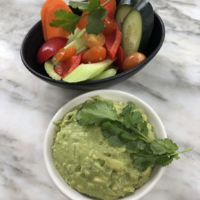 Guacamole and crudites from Gracias Madre