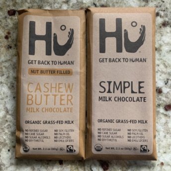 Gluten-free paleo milk chocolate bars by Hu Kitchen