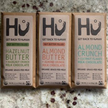 Gluten-free milk chocolate bars by Hu Kitchen