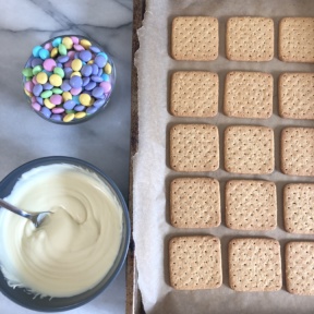 Making Easter Chocolate Bark