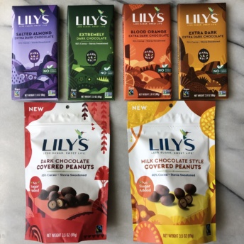 Gluten-free chocolate bars by Lily's Sweets