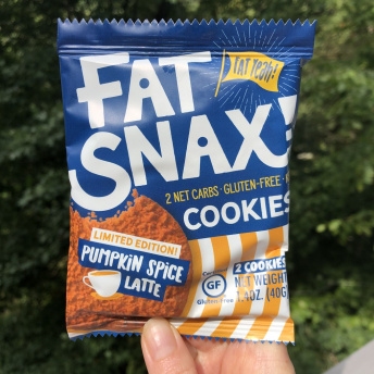 Gluten-free pumpkin spice latte cookie by Fat Snax