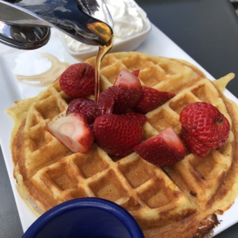 Gluten-free corn waffle from Tryst