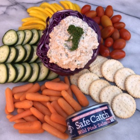 Salmon dip using Safe Catch wild pink salmon