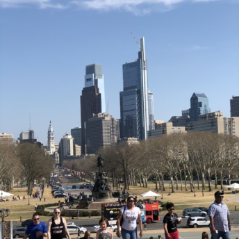 View from Rocky Steps of Philly