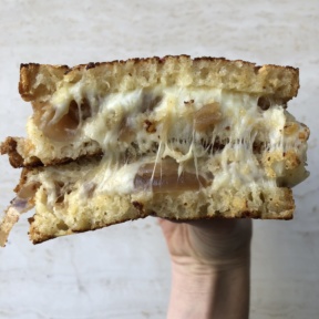 Gluten-free French Onion grilled cheese from GCDC