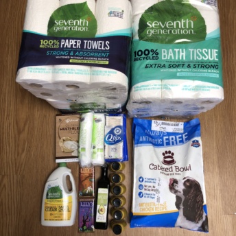 Household items and dog food from Vitacost