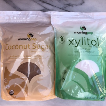 Coconut sugar and xylitol from Morning Pep