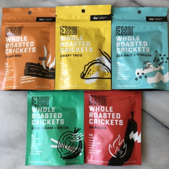 Gluten-free whole roasted crickets by Exo Protein