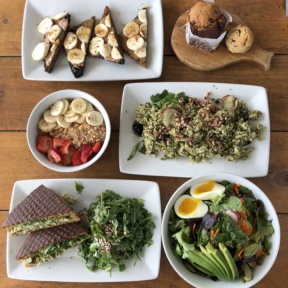 Gluten-free brunch spread from The Source Cafe