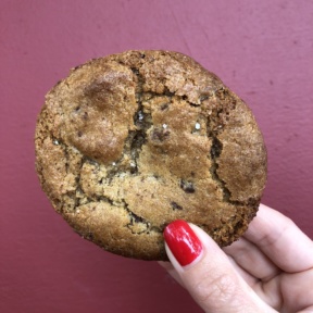 Gluten-free chocolate chip cookie from Ground Breaker Brewing
