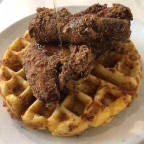 Gluten-free fried chicken and waffle from Friedman's