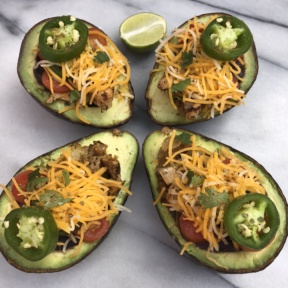 Gluten-free paleo Taco Stuffed Avocados
