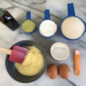 Making gluten-free Matcha Cake