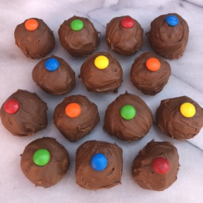 Gluten-free M&M Peanut Butter Truffles