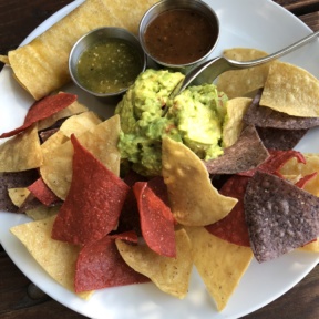 Gluten-free chips and guacamole from Verde Cocina