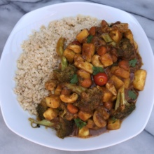 Gluten-free Vegetarian Curry with pineapple