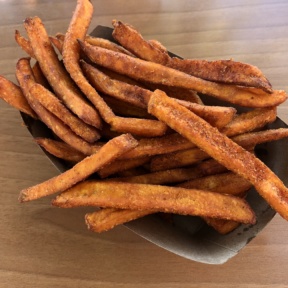 Gluten-free sweet potato fries from Green Tomato Grill