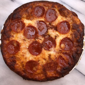 Gluten-free grain-free pepperoni pizza