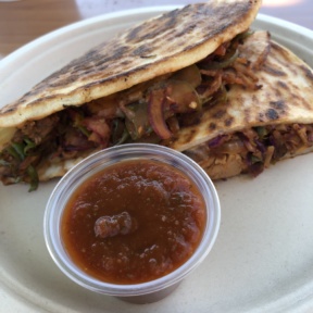 Gluten-free BBQ pulled pork flatbread from Green Tomato Grill