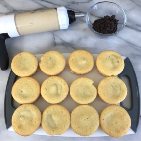 Making Gluten-Free Cookie Stuffed Vanilla Cupcakes