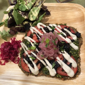 Gluten-free raw vegan pizza from Food Harmonics