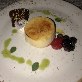 Vanilla bean creme catalana from The Oak at Ojai Valley Inn