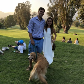 Jackie, Brendan, and Odie at The Oak at Ojai Valley Inn