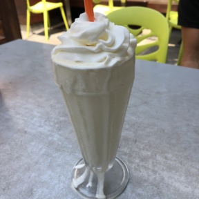 Gluten-free vanilla milkshake from Burger Lounge