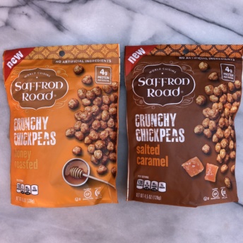 Salted caramel and honey roasted crunchy chickpeas by Saffron Road