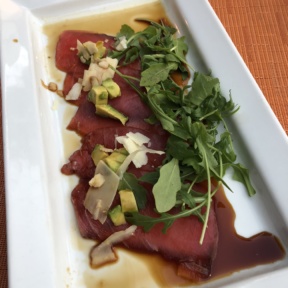 Gluten-free tuna carpaccio from 1212 Santa Monica