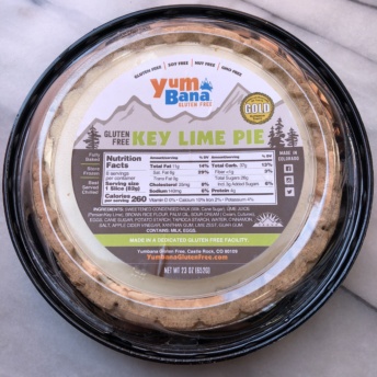 Gluten-free key lime pie from Yumbana