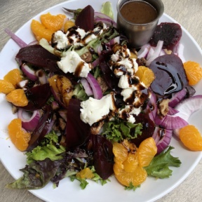 Roasted beet salad from Jinky's Cafe