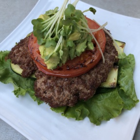 Paleo burger at Burger Lounge