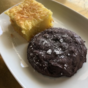 Gluten-free flourless cookie and coconut cake from The Gables