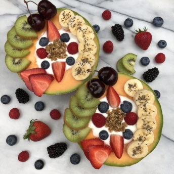 Gluten-free dairy-free Yogurt Melon Bowls