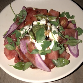 Heirloom tomatoes and watermelon at The Oak at Ojai Valley Inn
